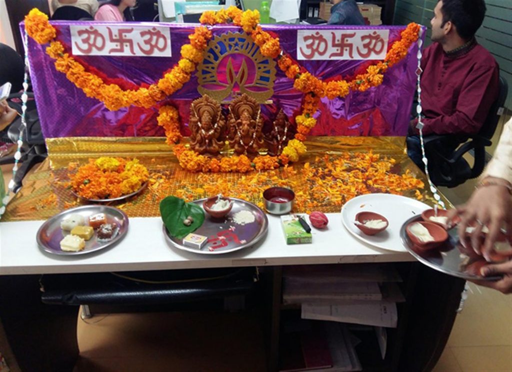 Worshiping of God Diwali celebration 2015