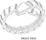 Front view line ring