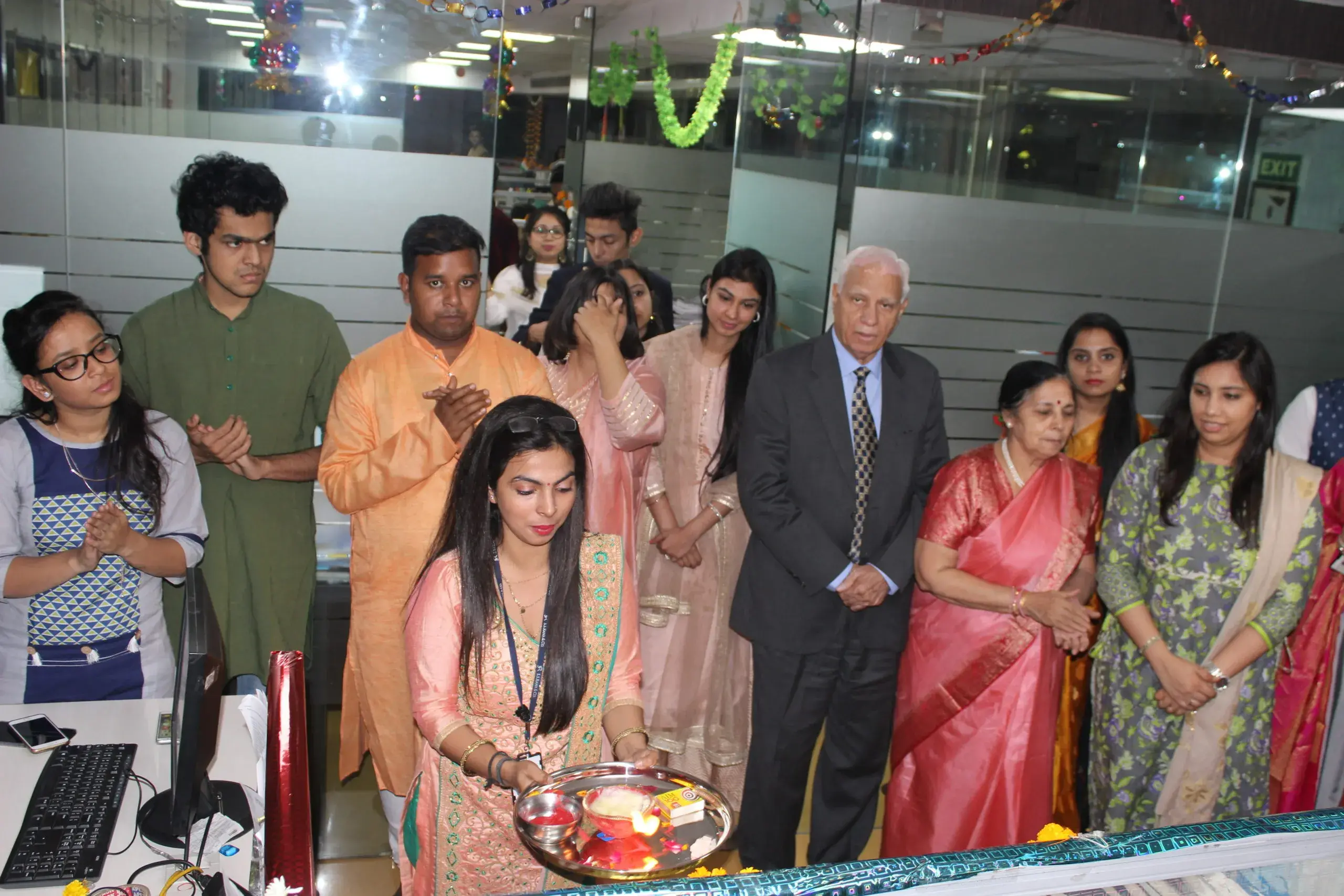 Kiran worshiping god on Diwali