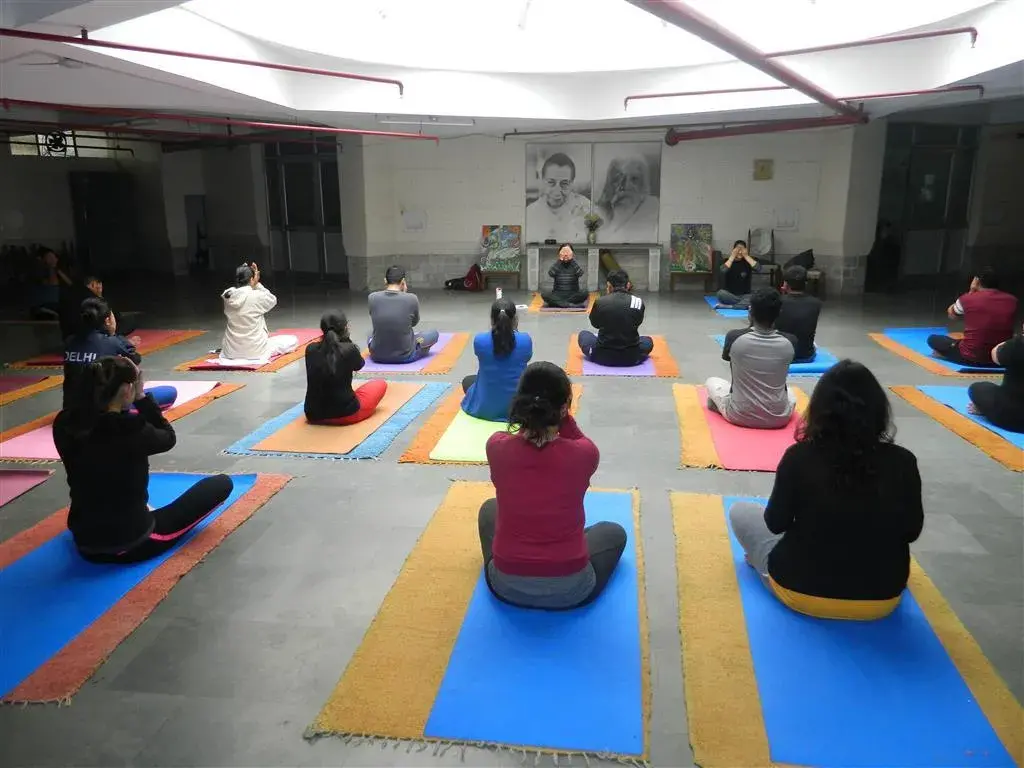 Yoga Session in Aurobindo Ashram