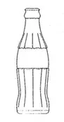 three dimensional configuration of the distinctive bottle by Coca-Cola