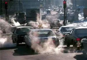 pollution by the vehicles