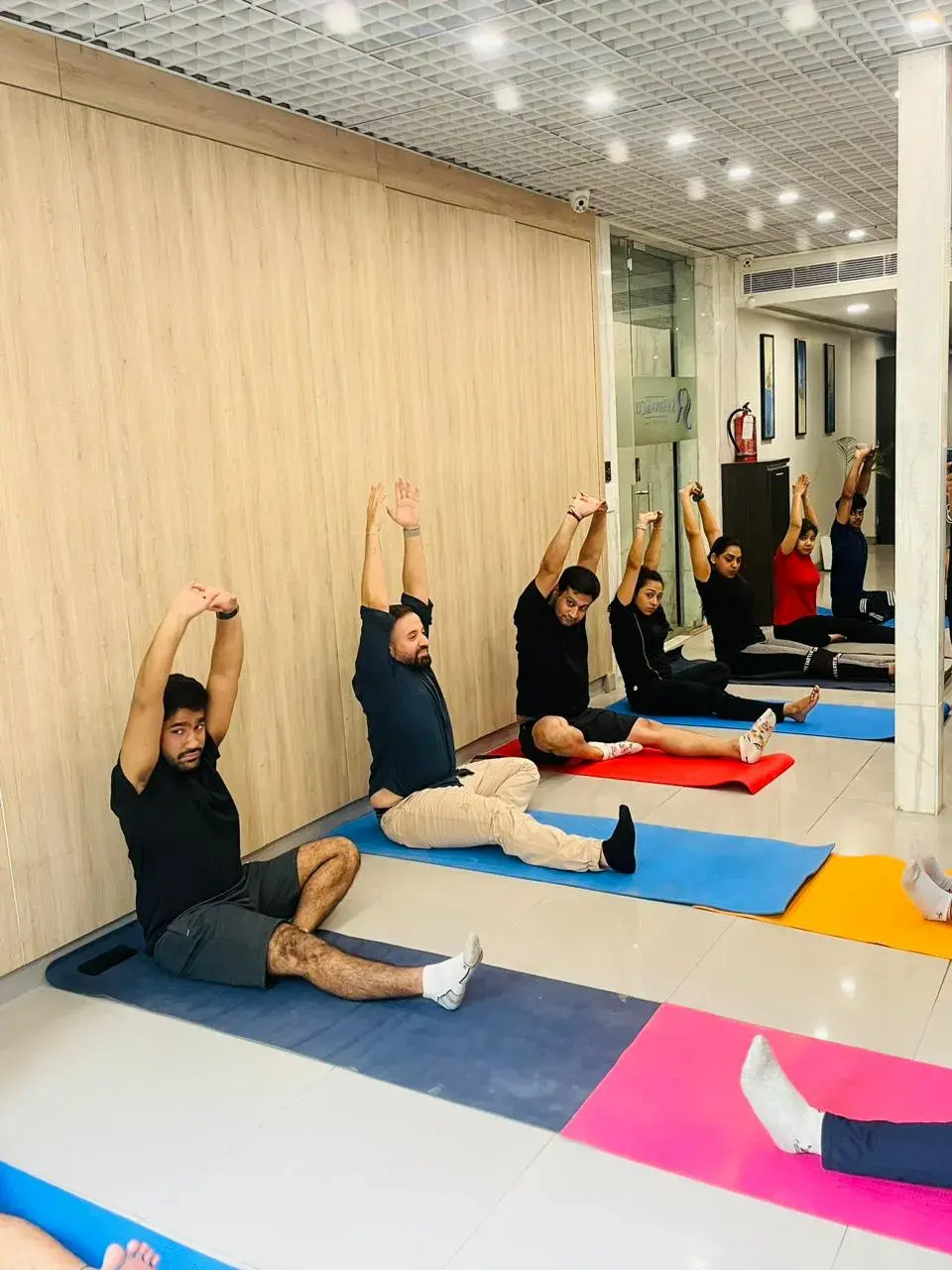 employees participated in yoga