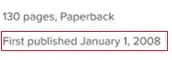 First publish January 1, 2008