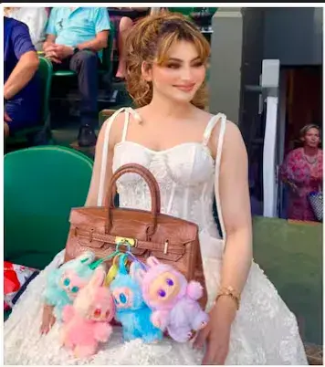 Urvashi Rautela with Labubu Doll