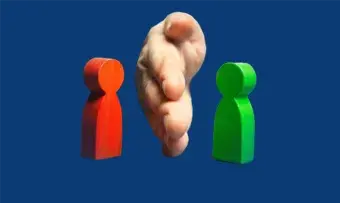 arbitration red green people icon