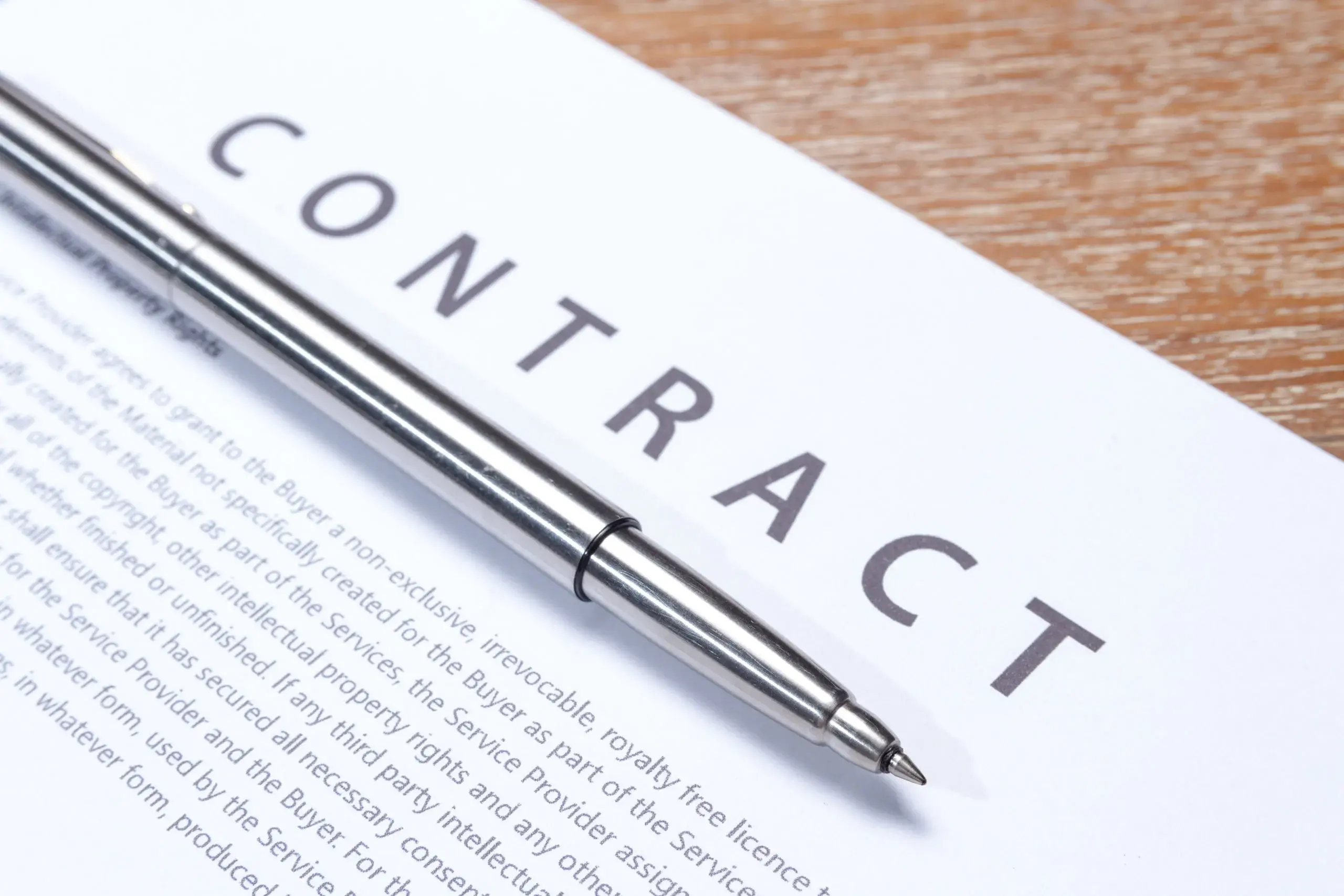 business contract document paper