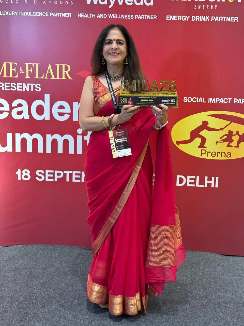Mrs. Sonu Rathore with IMILA Award